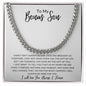 To My Bonus Son | Family Forever | Cuban Link Chain
