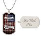 To My Mom | Not Just A Veteran | Dog Tag