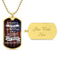 To My Mom | Not Just A Veteran | Dog Tag
