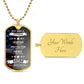 To My Mom | Not Just A Veteran Mom Best Of All | Dog Tag