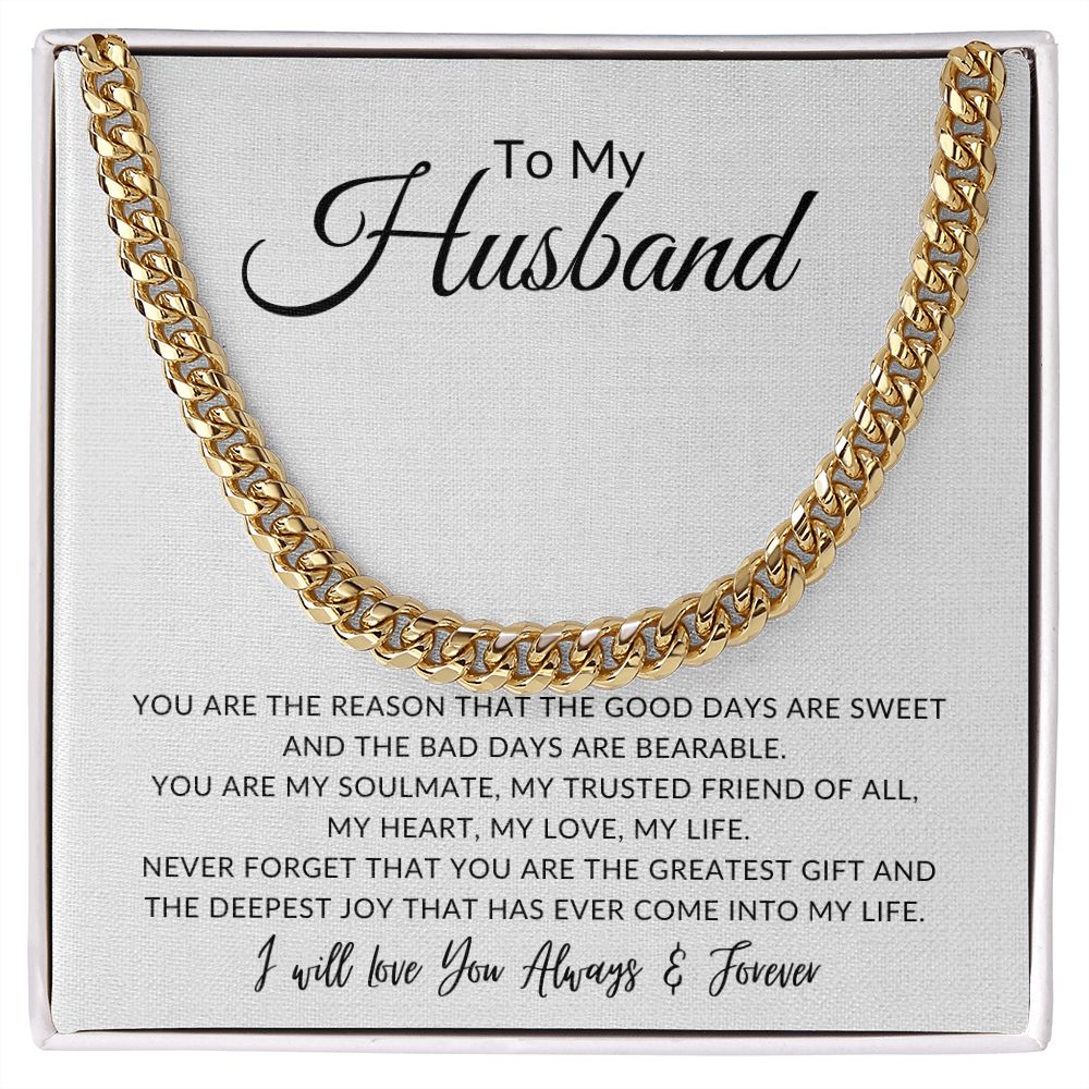 To My Husband | You Are My Soulmate | Cuban Link Chain