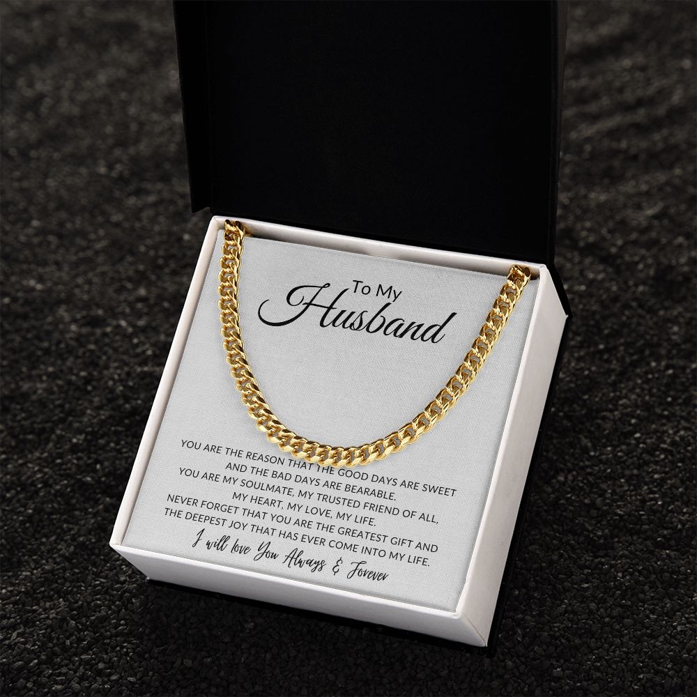 To My Husband | You Are My Soulmate | Cuban Link Chain