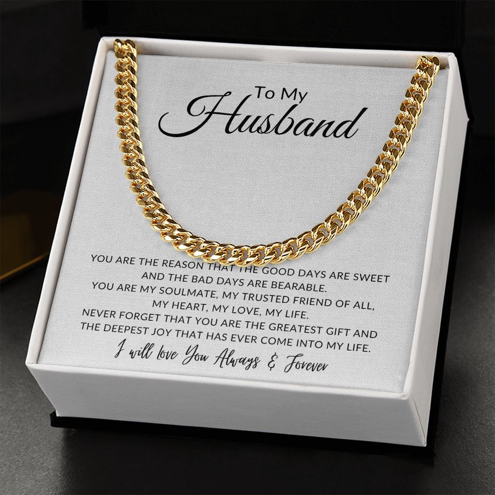 To My Husband | You Are My Soulmate | Cuban Link Chain