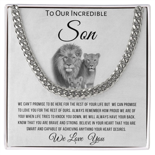 To Our Son | Always Remember | Cuban Chain Link