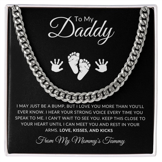 To My Daddy | From My Mommy's Tummy | Cuban Link Chain