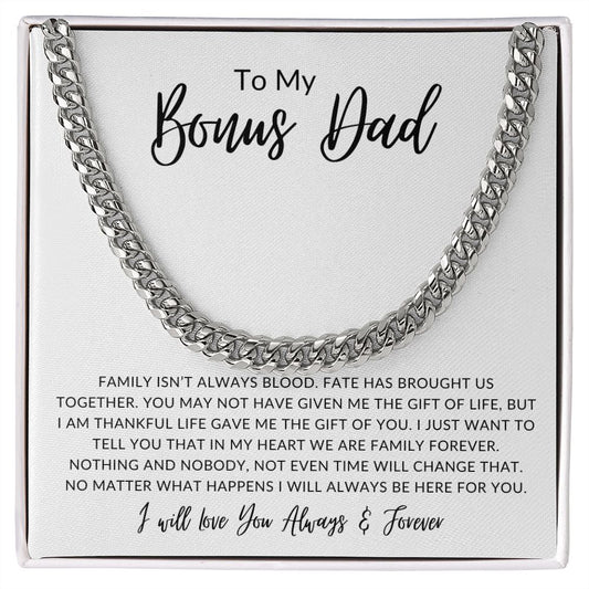To My Bonus Dad | Fate Brought Us Together | Cuban Link Chain