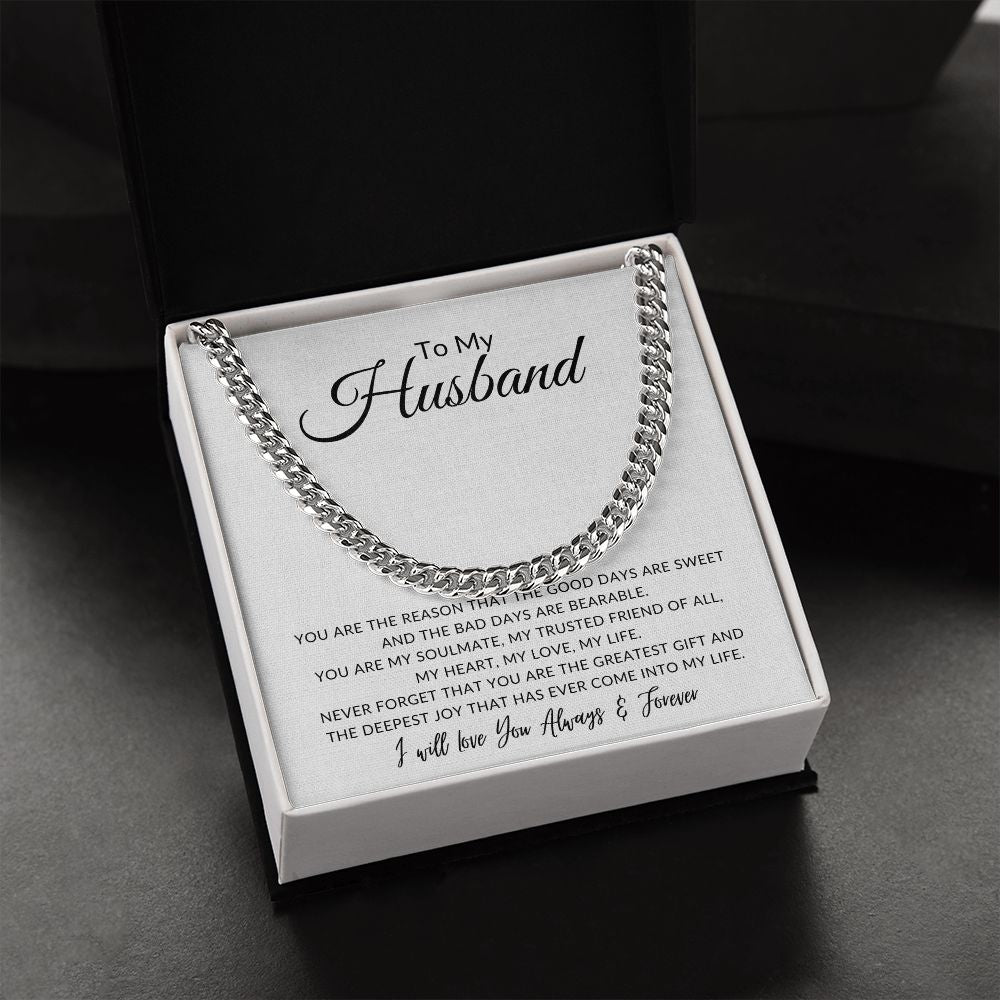 To My Husband | You Are My Soulmate | Cuban Link Chain