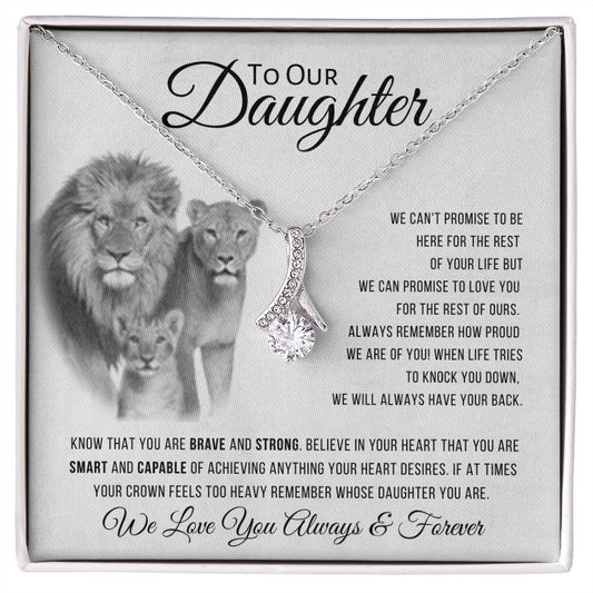 To Our Daughter | Brave & Strong | Alluring Beauty Necklace