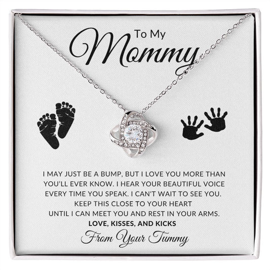 To My Mommy | From Your Tummy | Love Knot Necklace