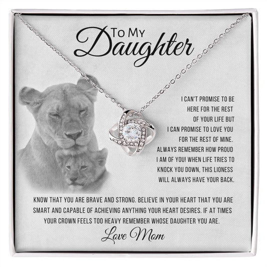 To My Daughter | Remember Whose Daughter You Are | Love Knot Necklace