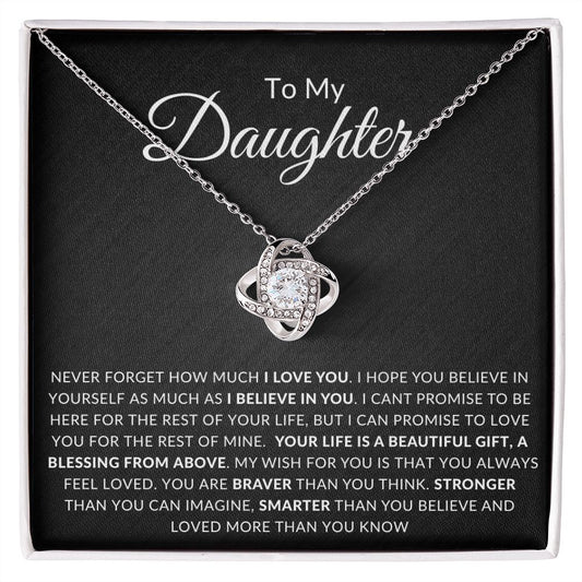 To My Daughter | A Blessing From Above | Love Knot Necklace
