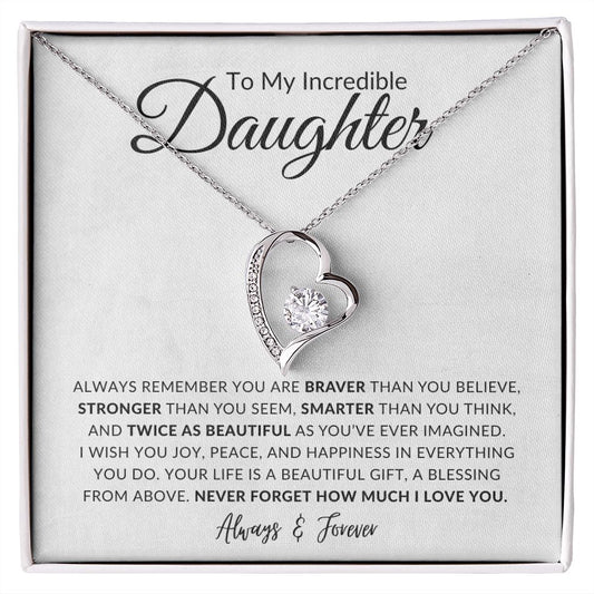 To My Daughter | Always Remember | Forever Love Necklace