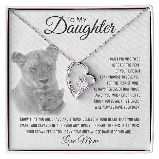 To My Daughter | Remember Whose Daughter You Are | Forever Love Necklace