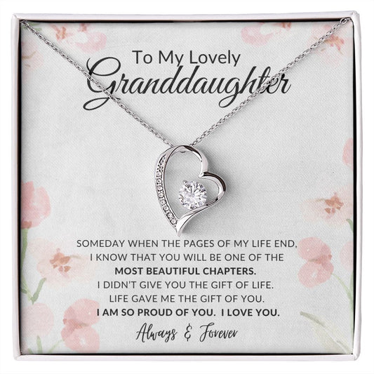 To My Granddaughter | I Am So Proud of You | Forever Love Necklace