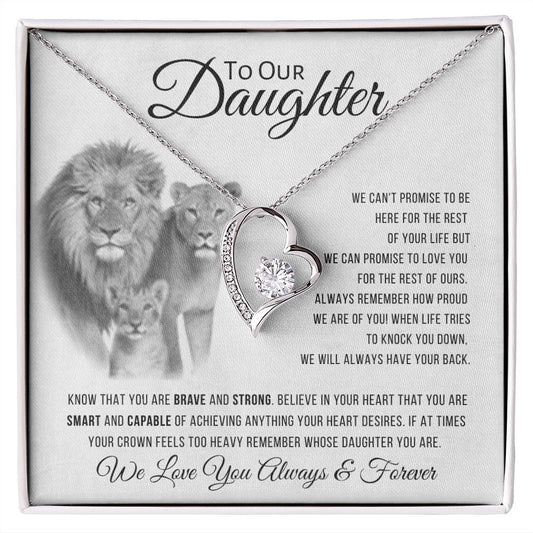 To Our Daughter | Brave & Strong | Forever Love Necklace